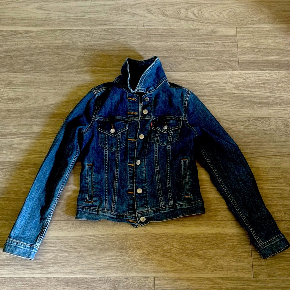 Denim Jacket with Button Details